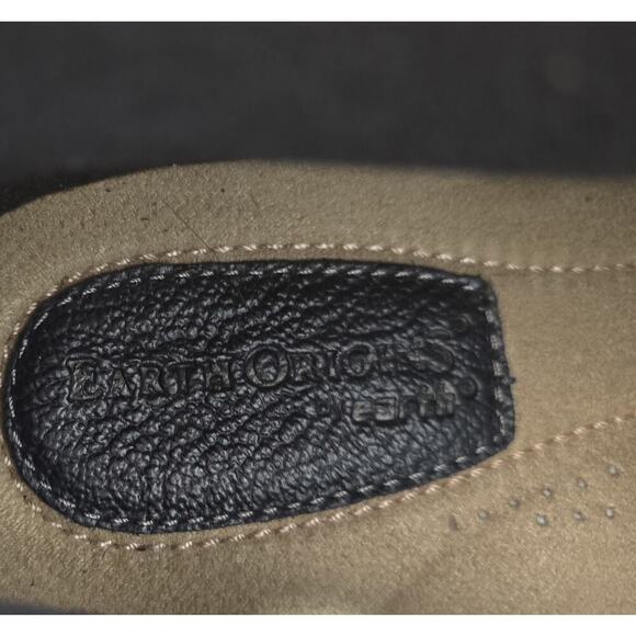 Earth Origins Women Paris Black Leather Zip Up Ankle Boot Strap Size 8 Wide - Picture 7 of 10